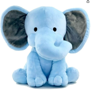 Babique Elephant Sitting Plush Toy  Elephant Sitting Plush Soft Toy Cute Kids Animal Home Decor Boys/Girls (30cm) Blue Visit the Babique Store