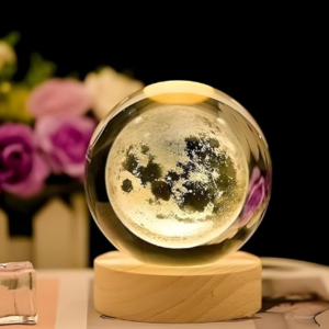 Desidiya Moon Crystal Ball Night Light – 2.4 Inch